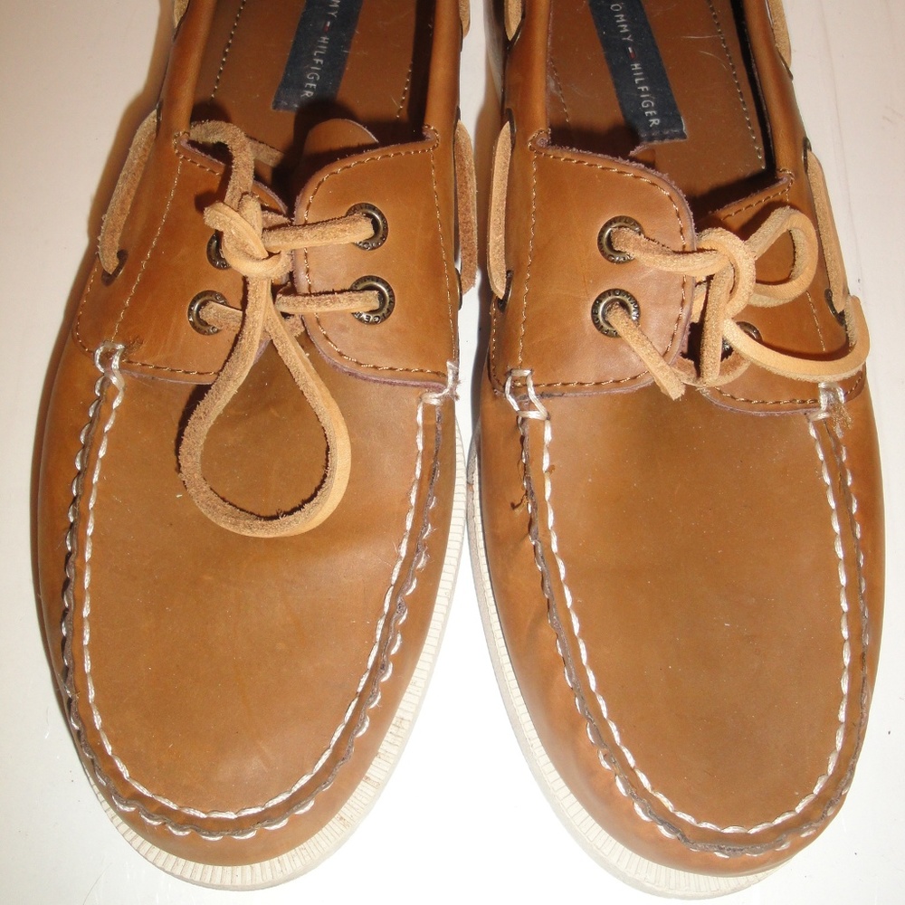 Tommy Hilfiger Light Brown Leather Moccasins